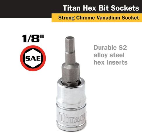محرك Titan 15653 مقاس 1/4 بوصة × مقبس لقم سداسي مقاس 1/8 بوصة in Kuwait