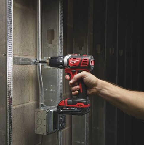 Milwaukee M18 Li-Ion Cordless Compact Electric Drill Driver — Tool Only, 1/2in. Keyless Chuck, 500 In./Lbs. Torque, 1800 RPM in Saudi Arabia