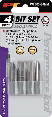 Performance Tool W2503 1/4" Impact Driver & Extractor And Bits , black in Saudi Arabia