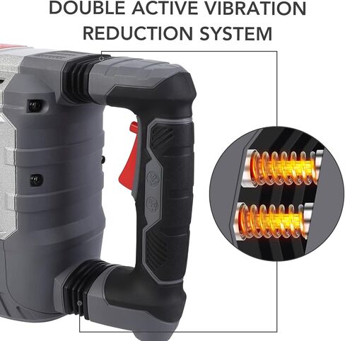 14 أمبير 30 رطل SDS-Hex Jack Hammer، 1-1/8 بوصة 2000 واط سلكي كهربائي شديد التحمل، مطرقة تقطيع الخرسانة/كسارة الرصيف مع حقيبة حمل إزميل مسطح إزميل ذو نقطة الثور in Kuwait
