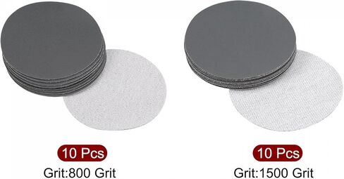 uxcell 3 Inch Wet Dry Sanding Discs 800 Grit 1500 Grit Hook and Loop Sandpaper Electrostatic Sand Planting Silicon Carbide 20pcs in Saudi Arabia