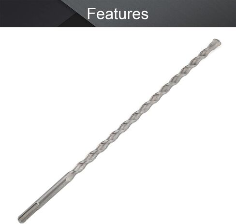 Utoolmart 12mm x 350mm Carbide Tipped Rotary Hammer Bit | 9mm Round Shank for SDS Impact Drill, Anti-Slip Flute for Fast Dust Removal, Masonry Drill Bit for Concrete, Brick and Stone in Kuwait