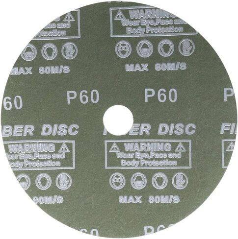 uxcell 7-Inch x 7/8-Inch Aluminum Oxide Resin Fiber Discs, Center Hole 40 Grit Sanding Grinding Discs, 5 Pack in Saudi Arabia
