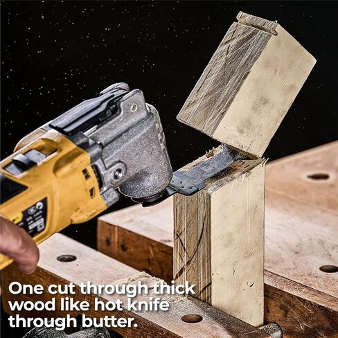 toolant Titanium Oscillating Saw Blades, 4pcs Multitool Blades for Cutting Hard Material, Metal Nails, Wood, Plastic, Etc. Extra Long and Widen Blades for High Cutting Efficiency, with Storage Case. in Saudi Arabia