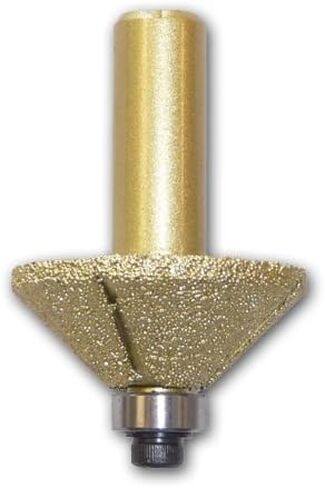 Toolocity RBQL034616 E16 Bevel Brazed Router Bit 1/2-Inch Shank with Bearing in Kuwait