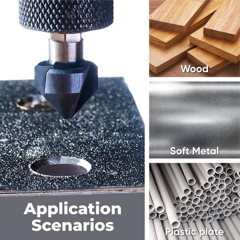 amoolo Three Flute Countersink Bit, M2 Steel Countersink Drill Bit with TiAlN Coating Finish for Soft Metal and Wood, 82 Degree Point Angle, 1/4" Hex Shank, 1/2" Body Diameter in Saudi Arabia