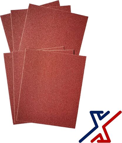 ورق صنفرة من أكسيد الألومنيوم الفاخر بحبيبات 320 مقاس 4-1/2 بوصة × 5-1/2 بوصة (20 ورقة) بواسطة X1 Abrasives in Kuwait