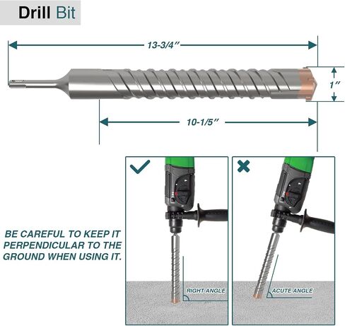 ECOOPTS 1-1/4" SDS Plus Rotary Hammer Drill Bit for Concrete Cement Masonry Hammer in Saudi Arabia