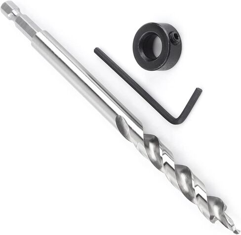 لقمة مثقاب صغيرة، مجموعة لقمة مثقاب شفة ومحفزة مقاس 3/8 بوصة، مجموعة لقمة مثقاب خشبية مع توقف عمق قابل للتعديل للأعمال الخشبية in Kuwait