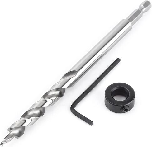 لقمة مثقاب صغيرة، مجموعة لقمة مثقاب شفة ومحفزة مقاس 3/8 بوصة، مجموعة لقمة مثقاب خشبية مع توقف عمق قابل للتعديل للأعمال الخشبية in Kuwait