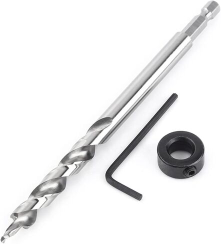 لقمة مثقاب صغيرة، مجموعة لقمة مثقاب شفة ومحفزة مقاس 3/8 بوصة، مجموعة لقمة مثقاب خشبية مع توقف عمق قابل للتعديل للأعمال الخشبية in Kuwait