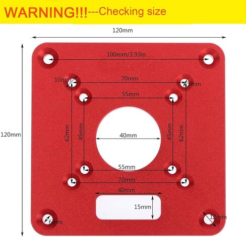 PIAOPIAONIU 1 Pcs Universal Aluminum Router Table Insert Plate Trimming Machine Flip Board for Woodworking Benches Router Table Plate in Kuwait