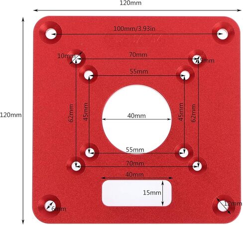 PIAOPIAONIU 1 Pcs Universal Aluminum Router Table Insert Plate Trimming Machine Flip Board for Woodworking Benches Router Table Plate in Kuwait