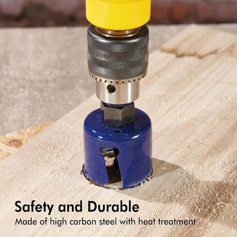 طقم منشار ثقب الخشب 7 قطع من كاتا مع 1 بوصة - 2-1/2 بوصة (25-64 مم) 6 شفرات منشار ثقب، 1 قطعة مثقاب، مثالية للخشب الناعم، الخشب الرقائقي، الحوائط الجافة، PVC in Kuwait