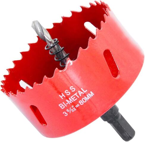 BI-Metal Hole Saw, HSS Hole Saw with Heavy Duty Arbor ，for Making Cornhole Boards，Wood, PVC, Drywall, Aluminum, Metal (19-64mm) in Saudi Arabia
