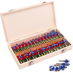 UTRUSTTO 1/4" Router Bit Set 24 Pieces, 1/4 Inch Shank Tungsten Carbide Router Bits, for Professional and Beginners Carpenter in Saudi Arabia