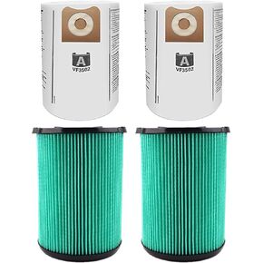 VF6000 Replacement Filter Compatible with Ridgid 5-20 Gallon Wet Dry Vacuums WD0671 WD5500 WD6425 WD7000 WD1280 WD1851 WD1680 WD1956（1Pack）