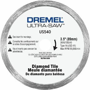 Dremel US540-01 Ultra-Saw 3.5-Inch Tile Diamond Blade, White