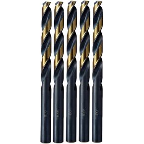 MAXTOOL 17/64" 5pcs Identical Jobber Length Drills HSS M2 Twist Drill Bits Fully Ground Black & Bronze Straight Shank Drills; JBF02H10R17P5 in Kuwait