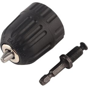 أداة ثقب بدون مفتاح، 3/8‐24UNF 0.8‐10MM مثقاب بدون مفتاح مشبك تشاك مع 1/4 بوصة محول قضيب عرقوب سداسي W in Kuwait