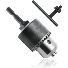 1.5-13mm Capacity Key Drill Chuck 1/2", 1/2-20UNF Mount Impact Drill Driver Bits Quick Connect Conversion Adapter with 1/4" Hex Shank & Chuck Key for Impact Driver in Kuwait