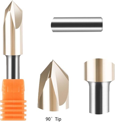 لقمة توجيه الشطب من SpeTool 90 درجة على شكل حرف V-Groove CNC، قطر القطع 3/8 بوصة مع ساق 1/4 بوصة لحروف النجارة in Kuwait
