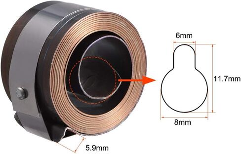 uxcell Drill Press Spring Drill Press Quill Feed Return Coil Spring Assembly Spring Steel Chemical Blackening Finish 1400mm Expand Long 45 x 30 x 0.7mm in Saudi Arabia