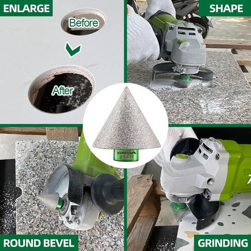 KURSTOL Diamond Core Drill Bits - 1-3/8 Inch with 58-11 Thread Granite Hole Saw Beveling Chamfer Bit Drilling Hard Stone Marble Concrete Quartz Countertop Laser Welded Masonry Coring(35mm) in Saudi Arabia