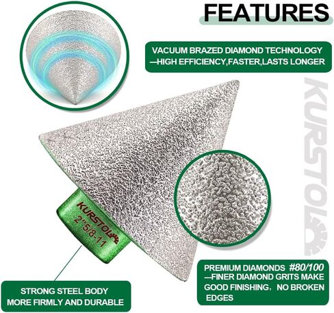 KURSTOL Diamond Core Drill Bits - 1-3/8 Inch with 58-11 Thread Granite Hole Saw Beveling Chamfer Bit Drilling Hard Stone Marble Concrete Quartz Countertop Laser Welded Masonry Coring(35mm) in Saudi Arabia