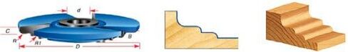أداة أمانا - SC510 أوجي ذات 3 أجنحة من الكربيد مع لوحة مرتفعة من الخرز 5-1/2 قطر × 5/8 × 1 in Saudi Arabia