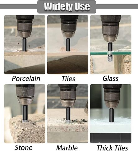 Saipe 5pcs 6mm لقم الثقب الماسي الجاف مجموعة عرافة عرقوب الأساسية مثقاب الماس ثقب المنشار عدة للجرانيت بلاط البورسلين والرخام السيراميك (وليس للخشب) in Kuwait
