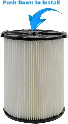 عبوتان من مرشح VF4000 للمكانس الكهربائية Ridgid 72947 Standard Wet Dry Vac 5-20 جالون + 4 أكياس فلتر VF3502 متوافقة مع مكانس Ridgid 12-16 جالون الكهربائية الرطبة والجافة (6 عبوات) in Kuwait