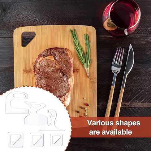 6 قطع من لوح التقطيع الأكريليكي مقاس 9.84 بوصة بمقبض متعرج بزاوية واضحة على شكل لوح تقطيع قالب راوتر لاستنسل تتبع الأعمال الخشبية ودليل قطع أدوات المطبخ in Kuwait