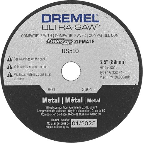 Dremel US540-01 Ultra-Saw 3.5-Inch Tile Diamond Blade, White | Diamond-Coated Edge | Continuous Rim Design | Ceramic Material Cutting | Steel Core | Abrasive Cutting Surface in Kuwait