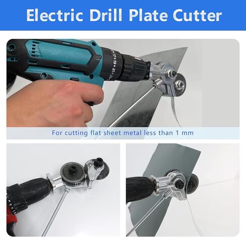 قطعتان من مقصات الحفر الكهربائية، أداة تقطيع الصفائح المعدنية بدون جهد مع مقصات الحفر الكهربائية، أداة قطع المرفقات - مقصات معدنية، ملحق حفر للحصول على قطع دقيقة ونظيفة! in Kuwait