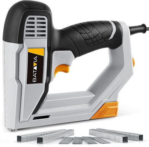 BATAVIA Brad Nailer, 2 in 1 Electric Nail Gun and Staple Gun for Home Upholstery Carpentry and Woodworking Projects, Including 200pcs 5/8'' 18 Gauge Brad Nails and 336pcs 3/8" T50 Staples, BTC0060 in Saudi Arabia
