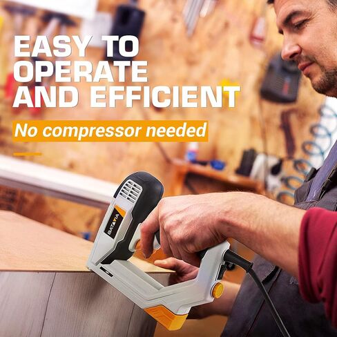 BATAVIA Brad Nailer, 2 in 1 Electric Nail Gun and Staple Gun for Home Upholstery Carpentry and Woodworking Projects, Including 200pcs 5/8'' 18 Gauge Brad Nails and 336pcs 3/8" T50 Staples, BTC0060 in Saudi Arabia