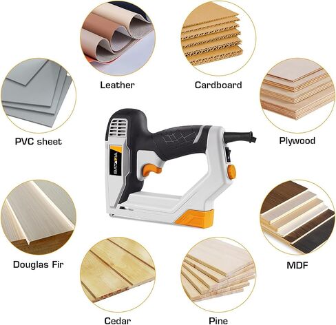 BATAVIA Brad Nailer, 2 in 1 Electric Nail Gun and Staple Gun for Home Upholstery Carpentry and Woodworking Projects, Including 200pcs 5/8'' 18 Gauge Brad Nails and 336pcs 3/8" T50 Staples, BTC0060 in Saudi Arabia