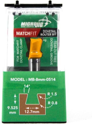 لقمة راوتر متوافقة من ميكروجيج ماتش فيت MB-8MM-0514، ساق 8 مم in Saudi Arabia