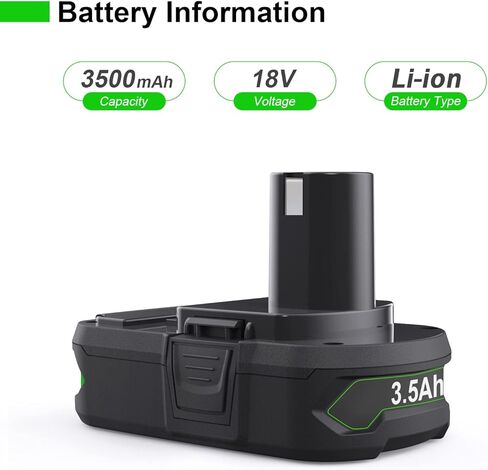 Bonadget 2Pack 18V 3.5Ah بديلة لبطارية ليثيوم Ryobi 18V One Plus P102 P103 P104 P105 P107 P108 P109 أدوات لاسلكية in Kuwait