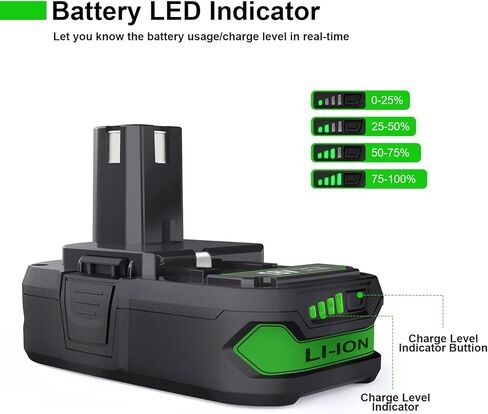 Bonadget 2Pack 18V 3.5Ah بديلة لبطارية ليثيوم Ryobi 18V One Plus P102 P103 P104 P105 P107 P108 P109 أدوات لاسلكية in Kuwait