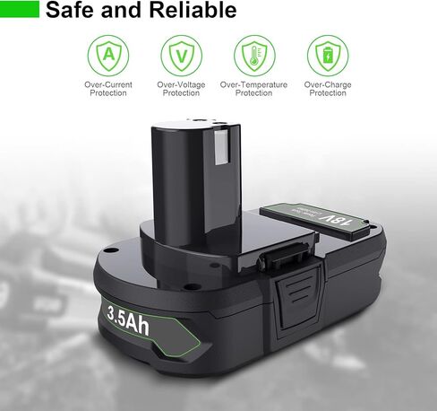 Bonadget 2Pack 18V 3.5Ah بديلة لبطارية ليثيوم Ryobi 18V One Plus P102 P103 P104 P105 P107 P108 P109 أدوات لاسلكية in Kuwait