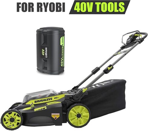 بطارية JYJZPB 6.0Ah 40V لاستبدال بطارية Ryobi 40V OP4040 OP4026 OP4030 OP4050 OP4060A متوافقة مع حزم بطاريات ليثيوم أيون للأداة اللاسلكية 40 فولت من Ryobi in Kuwait