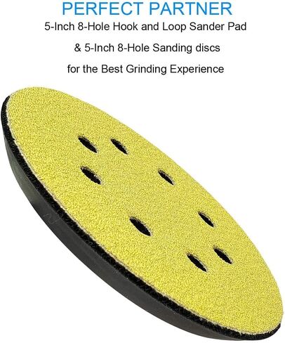 2 Pack 5 Inch 8 Hole Replacement Sander pad for Porter Cable 343, 343k, 390, 390K, 382, 343VSK Orbital Sander -5" Hook and Loop Sanding Pad for Woodworking or Automotive Sander in Saudi Arabia