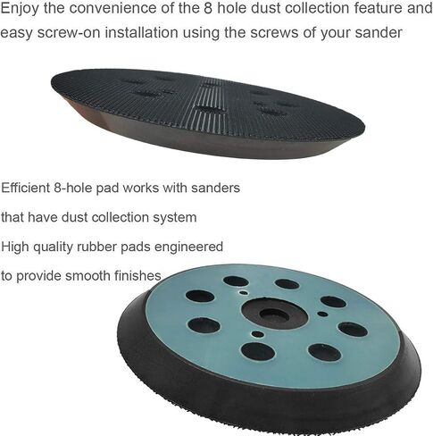2 Pack 5 Inch 8 Hole Replacement Sander pad for Porter Cable 343, 343k, 390, 390K, 382, 343VSK Orbital Sander -5" Hook and Loop Sanding Pad for Woodworking or Automotive Sander in Saudi Arabia