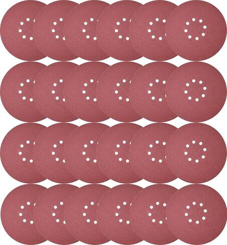 50 PCS 9 Inch 8 Hole 120 Grit Drywall Sanding Discs, 9" High-Performance Sandpaper Discs with Hook & Loop Backing, Fast Cutting Aluminum Oxide Abrasive for Drywall Power Sander, Wood in Saudi Arabia