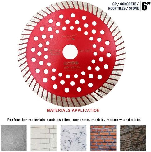 Bardland HNT-156 Diamond Blade 6" (156mm) - Fast and Smooth Wet and Dry Cutting Circular Saw for GP Construction/Concrete/Roof Tiles/Stone(HNT-156 6"/ 1 Packing) in Saudi Arabia