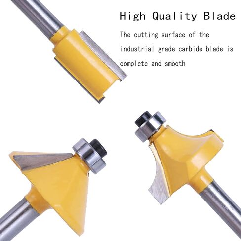 مجموعة لقم التوجيه FQQNQCT 15 قطعة 1/4 بوصة أدوات أعمال خشبية من الكربيد لإنشاء قوية ومتينة - للمبتدئين in Kuwait