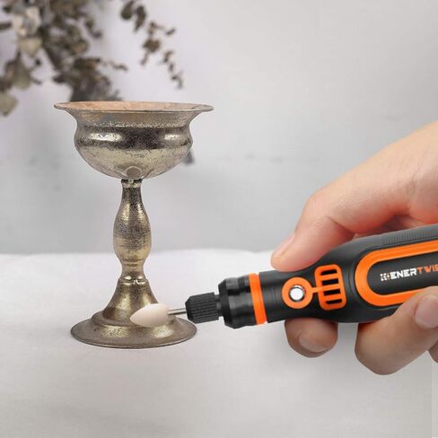 مجموعة أدوات دوارة لاسلكية Enertwist 4V Max، مثقاب صغير يعمل ببطارية ليثيوم أيون 3 سرعات مع ملحقات 35 قطعة، كابل شحن USB، مقاس كوليت 3/32 بوصة - مثالي للمهام الخفيفة الصغيرة، ET-RT-4 in Kuwait