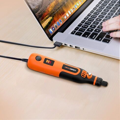 مجموعة أدوات دوارة لاسلكية Enertwist 4V Max، مثقاب صغير يعمل ببطارية ليثيوم أيون 3 سرعات مع ملحقات 35 قطعة، كابل شحن USB، مقاس كوليت 3/32 بوصة - مثالي للمهام الخفيفة الصغيرة، ET-RT-4 in Kuwait